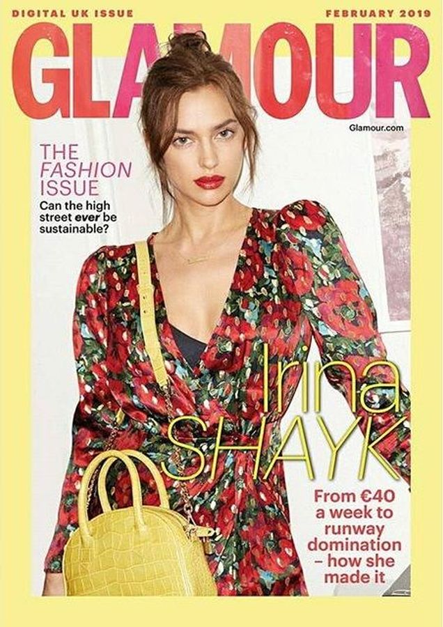 GLAMOUR UK magazine side cover  February 2019