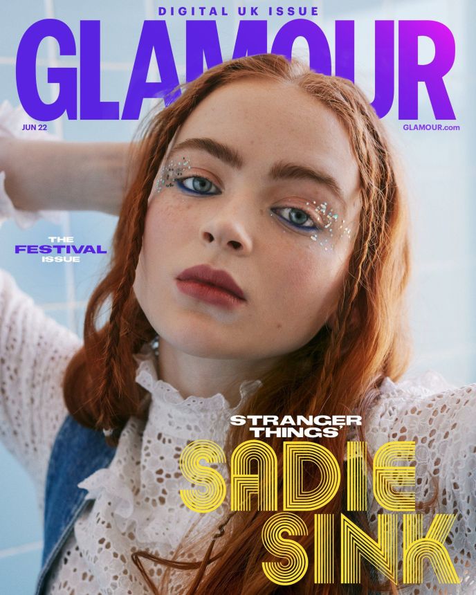 GLAMOUR UK magazine side cover  June 2022