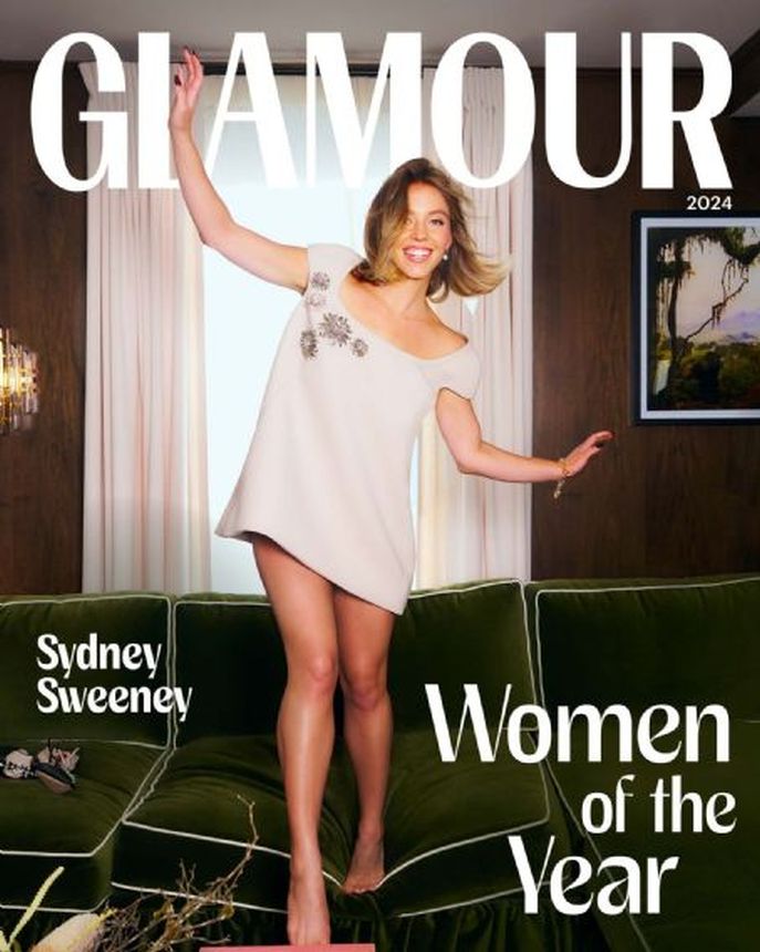 GLAMOUR UK magazine side cover  October 2024