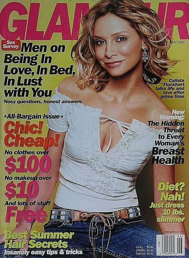 GLAMOUR USA magazine side cover  June 2002