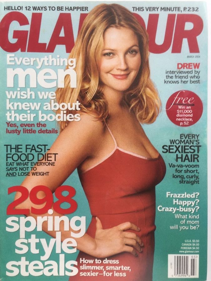 GLAMOUR USA magazine side cover  March 2004