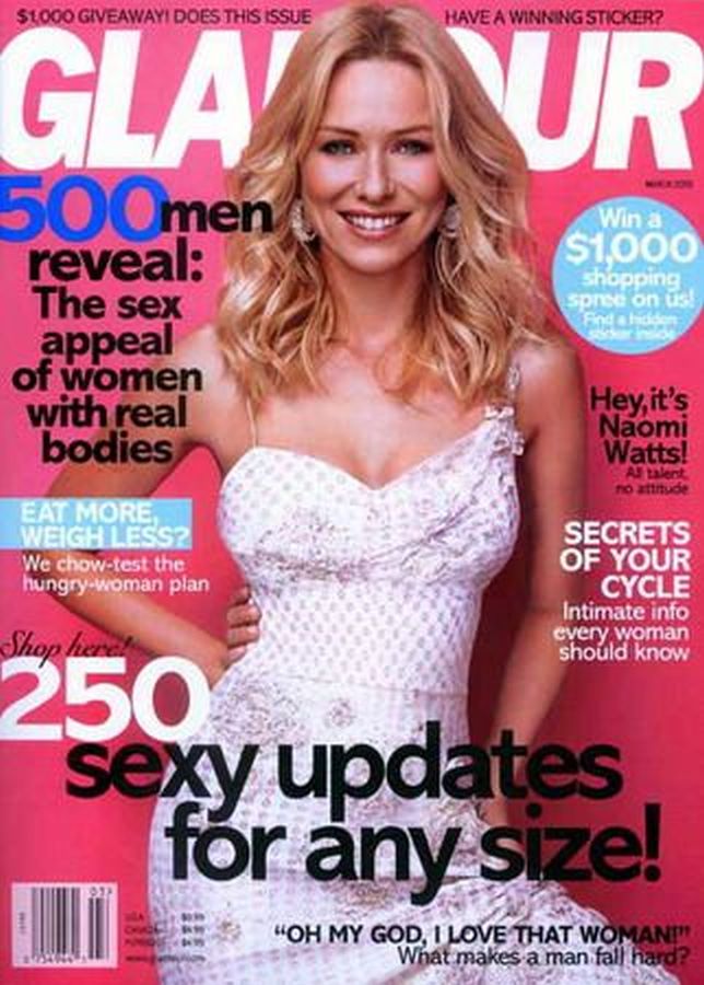 GLAMOUR USA magazine side cover  March 2005