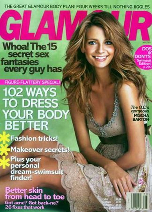 GLAMOUR USA magazine side cover  May 2005