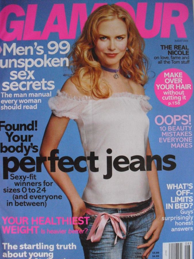 GLAMOUR USA magazine side cover  August 2005