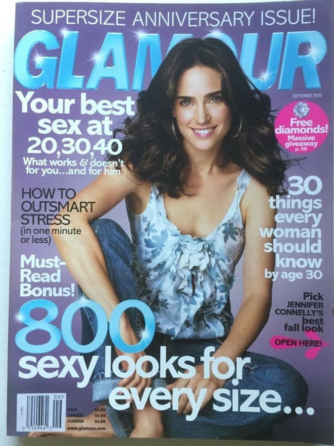 GLAMOUR USA magazine side cover  September 2005