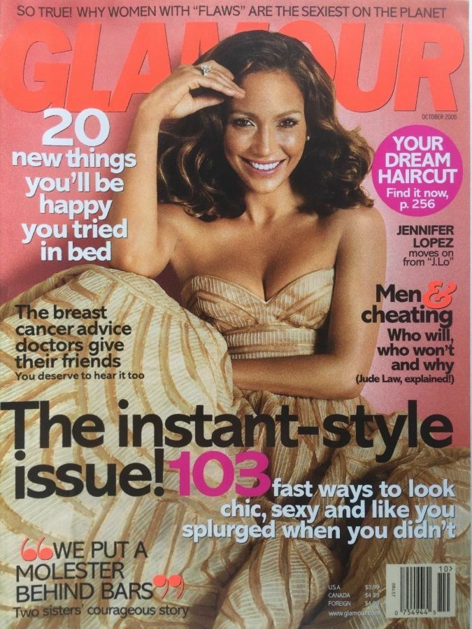 GLAMOUR USA magazine side cover  October 2005