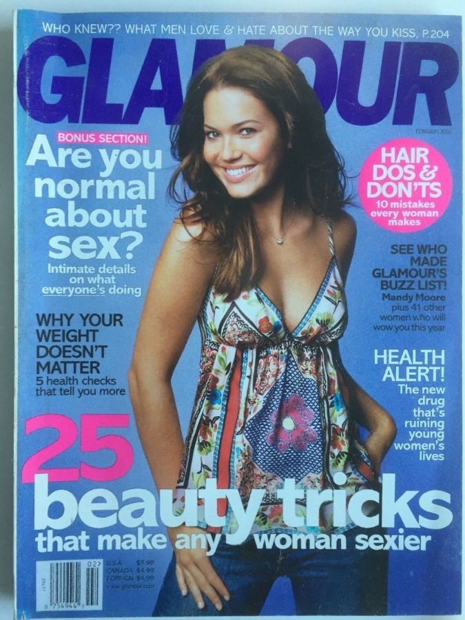 GLAMOUR USA magazine side cover  February 2006