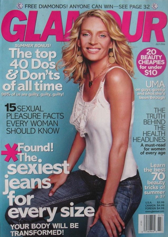 GLAMOUR USA magazine side cover  July 2006