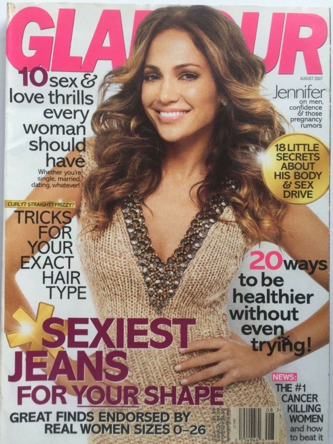 GLAMOUR USA magazine side cover  August 2007