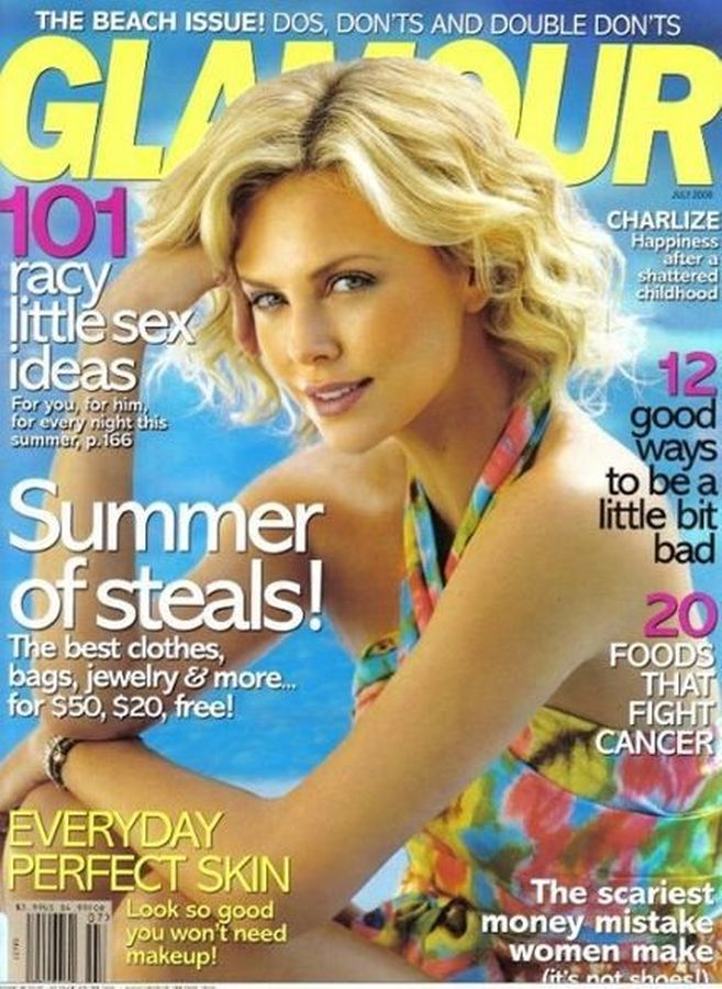 GLAMOUR USA magazine side cover  July 2008