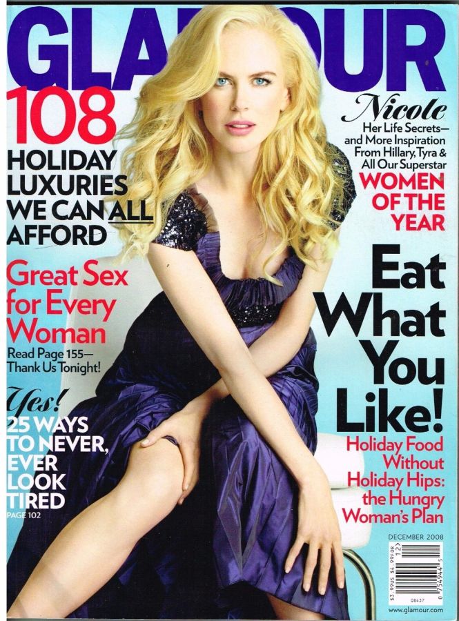 GLAMOUR USA magazine side cover  December 2008