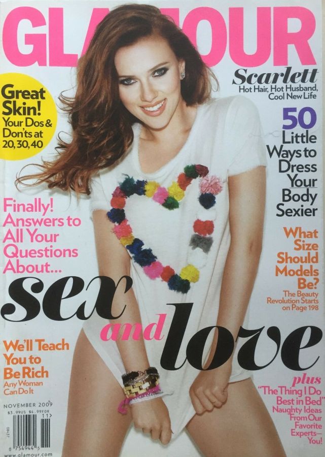 GLAMOUR USA magazine side cover  November 2009