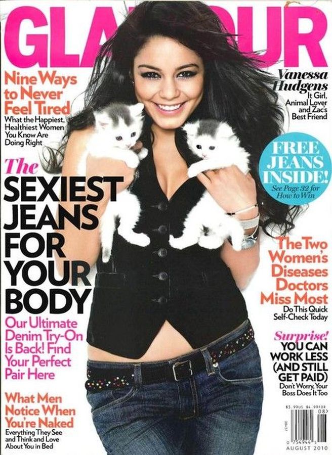 GLAMOUR USA magazine side cover  August 2010