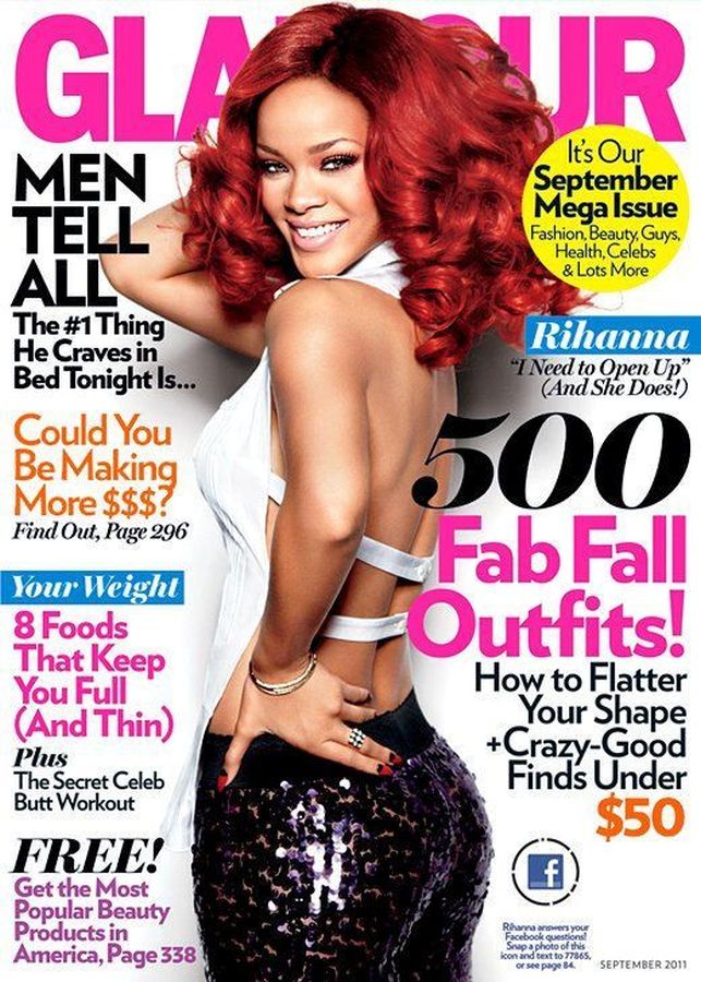 GLAMOUR USA magazine side cover  September 2011