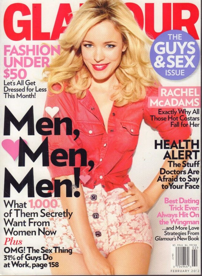 GLAMOUR USA magazine side cover  February 2012