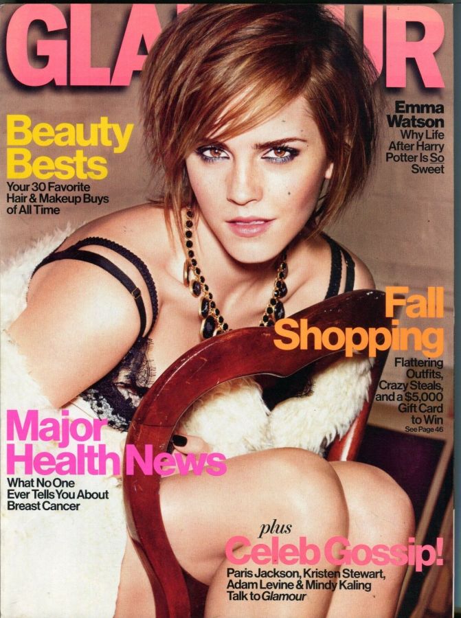 GLAMOUR USA magazine side cover  October 2012