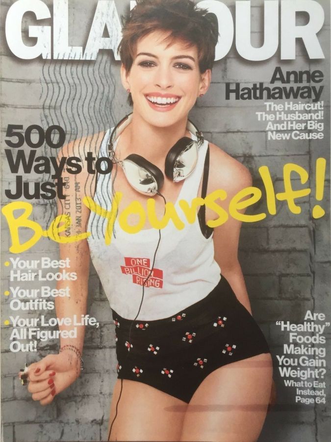 GLAMOUR USA magazine side cover  January 2013