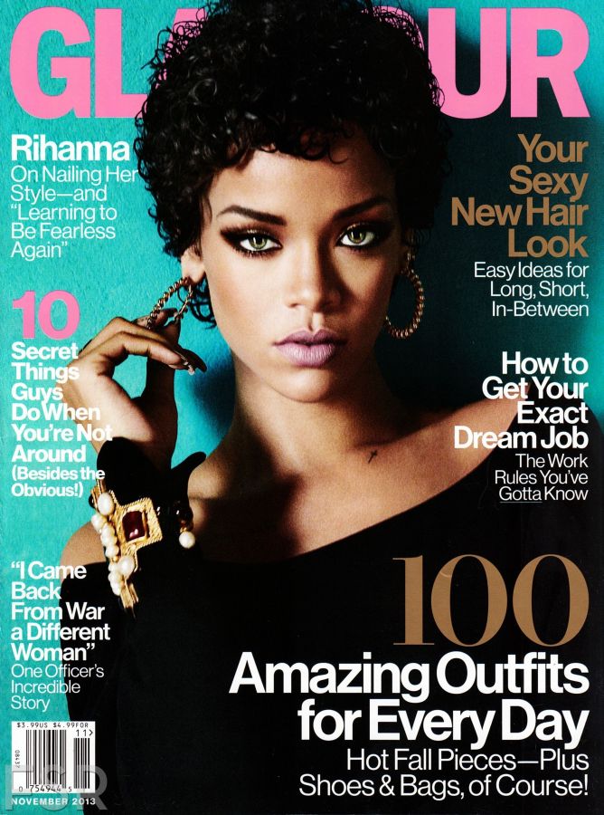 GLAMOUR USA magazine side cover  November 2013