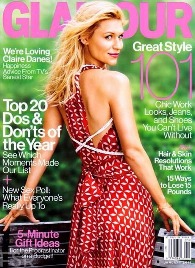 GLAMOUR USA magazine side cover  January 2014