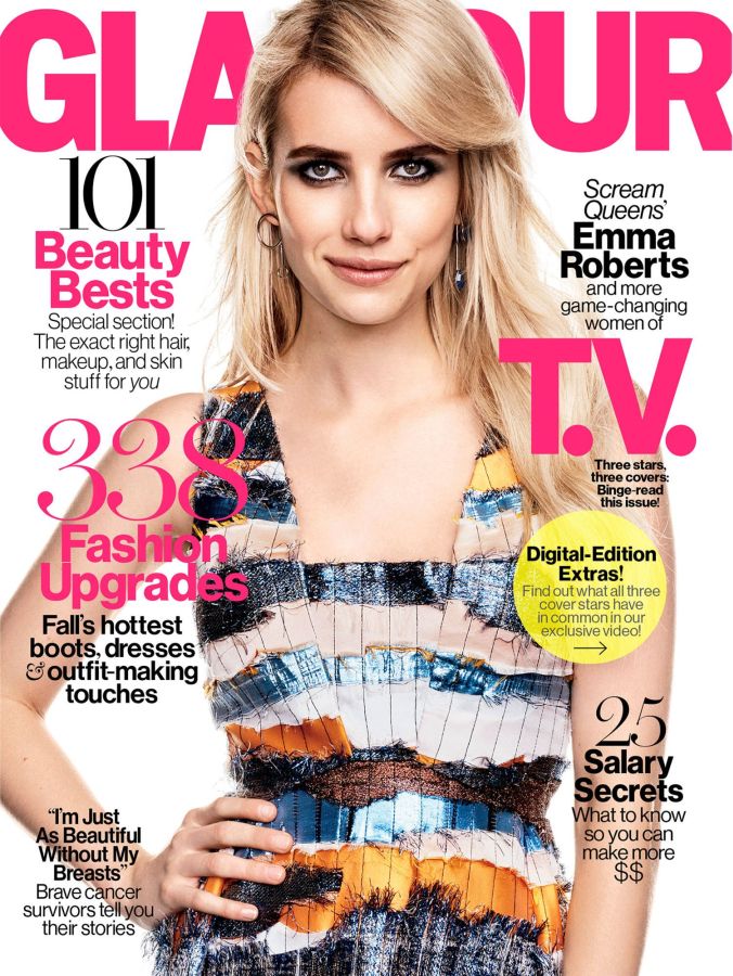 GLAMOUR USA magazine side cover  October 2015
