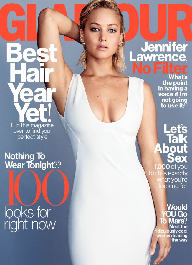 GLAMOUR USA magazine side cover  February 2016
