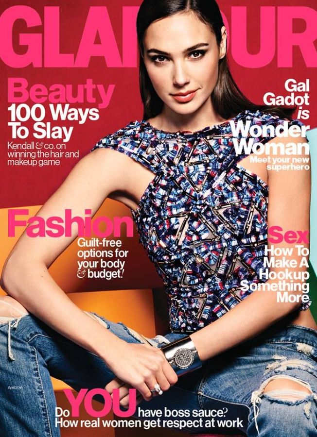 GLAMOUR USA magazine side cover  April 2016
