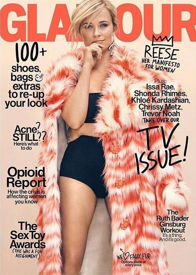 GLAMOUR USA magazine side cover  October 2017