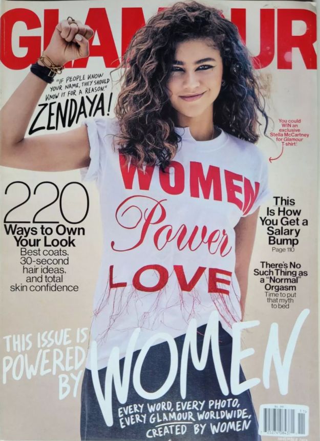 GLAMOUR USA magazine side cover  November 2017