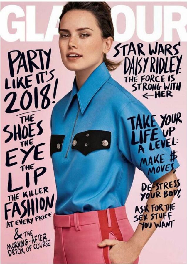 GLAMOUR USA magazine side cover  January 2018