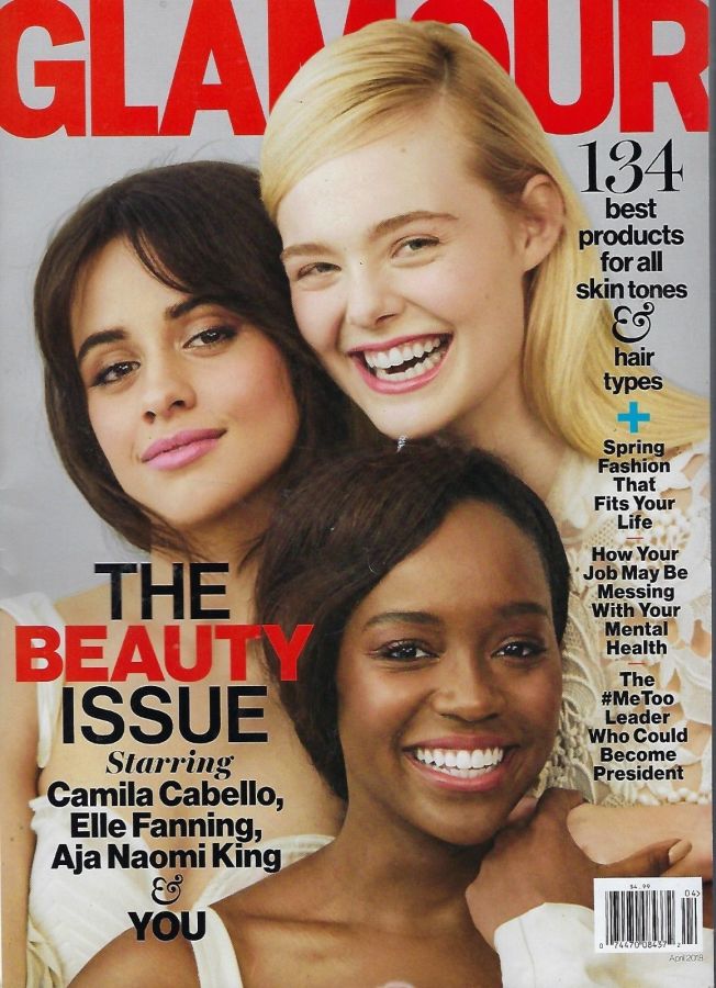 GLAMOUR USA magazine side cover  April 2018