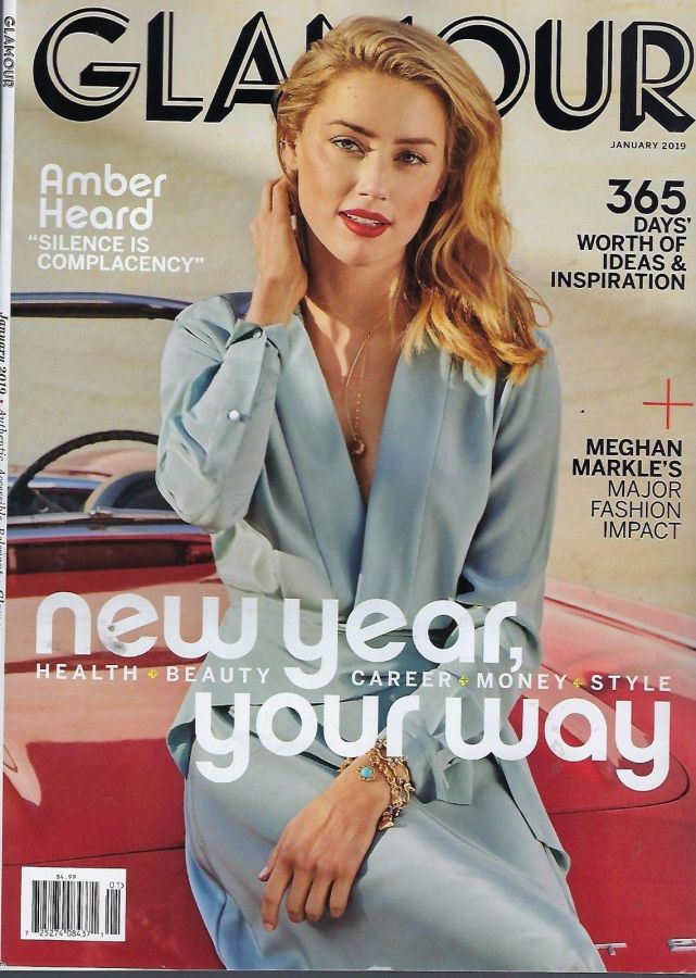 GLAMOUR USA magazine side cover  January 2019