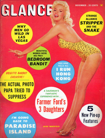 GLANCE magazine side cover  December 1958