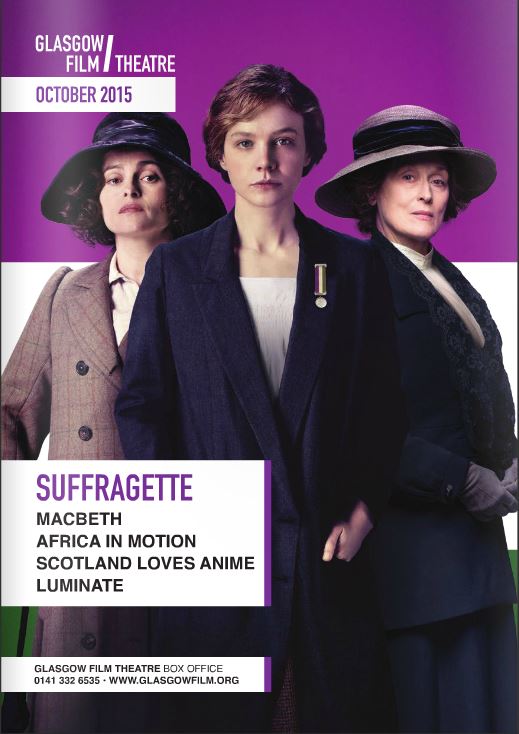 GLASGOW FILM THEATRE magazine side cover October 2015