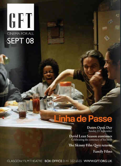 GLASGOW FILM THEATRE magazine side cover September 2008