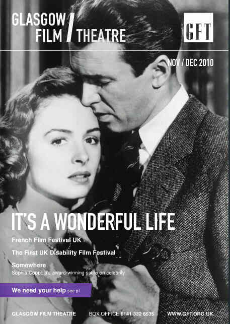 GLASGOW FILM THEATRE magazine side cover November/December 2010