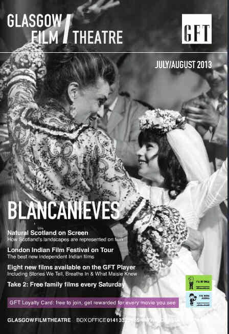 GLASGOW FILM THEATRE magazine side cover July/August 2013