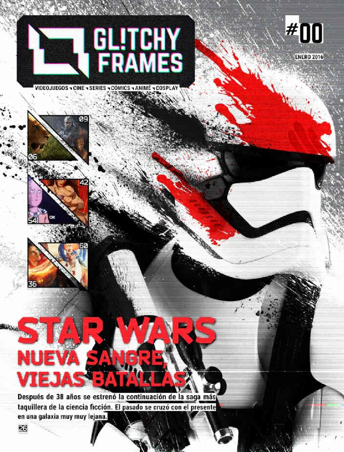 GLITCHY FRAMES magazine side cover January 2016