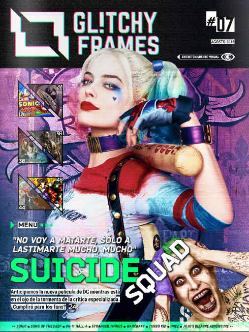 GLITCHY FRAMES magazine side cover Issue 7 August 2016