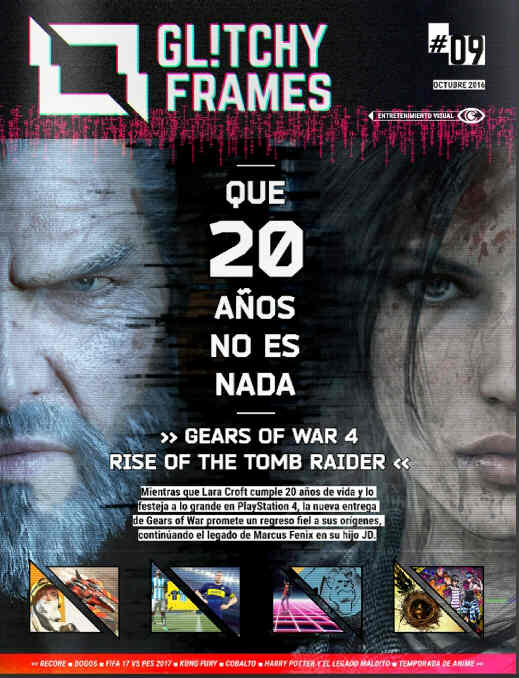 GLITCHY FRAMES magazine side cover Issue 9 October 2016
