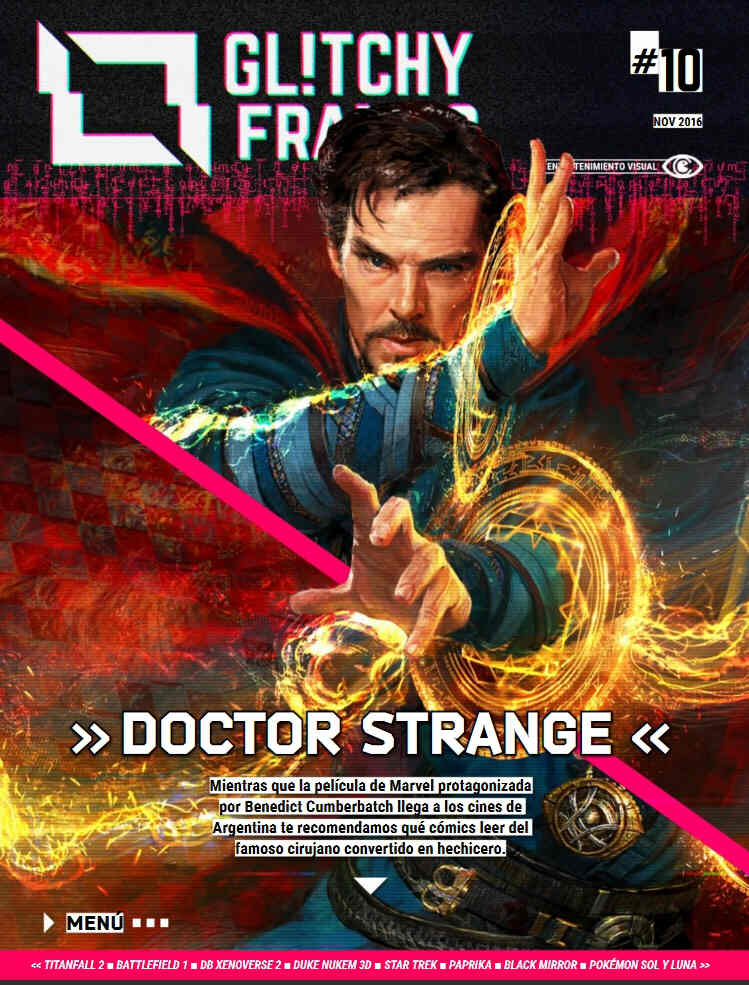 GLITCHY FRAMES magazine side cover Issue 10 November 2016