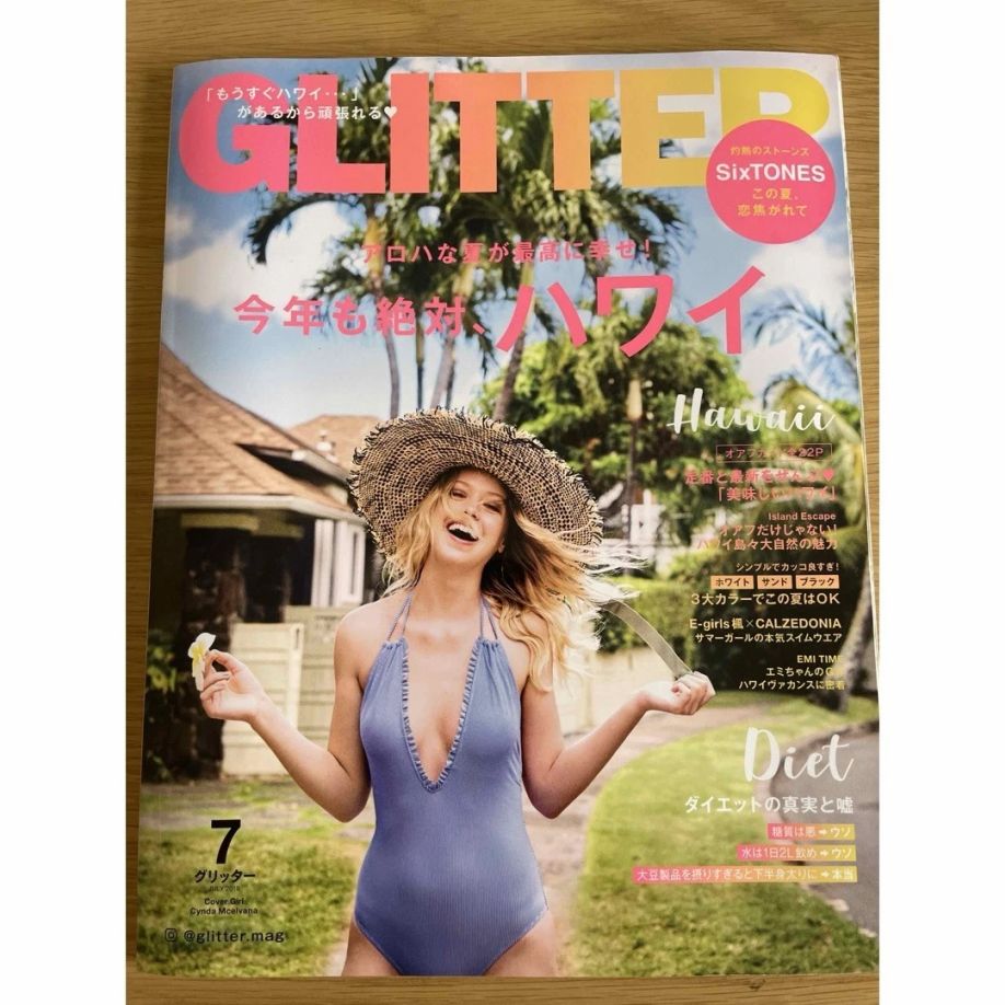 GLITTER magazine side cover  July 2019