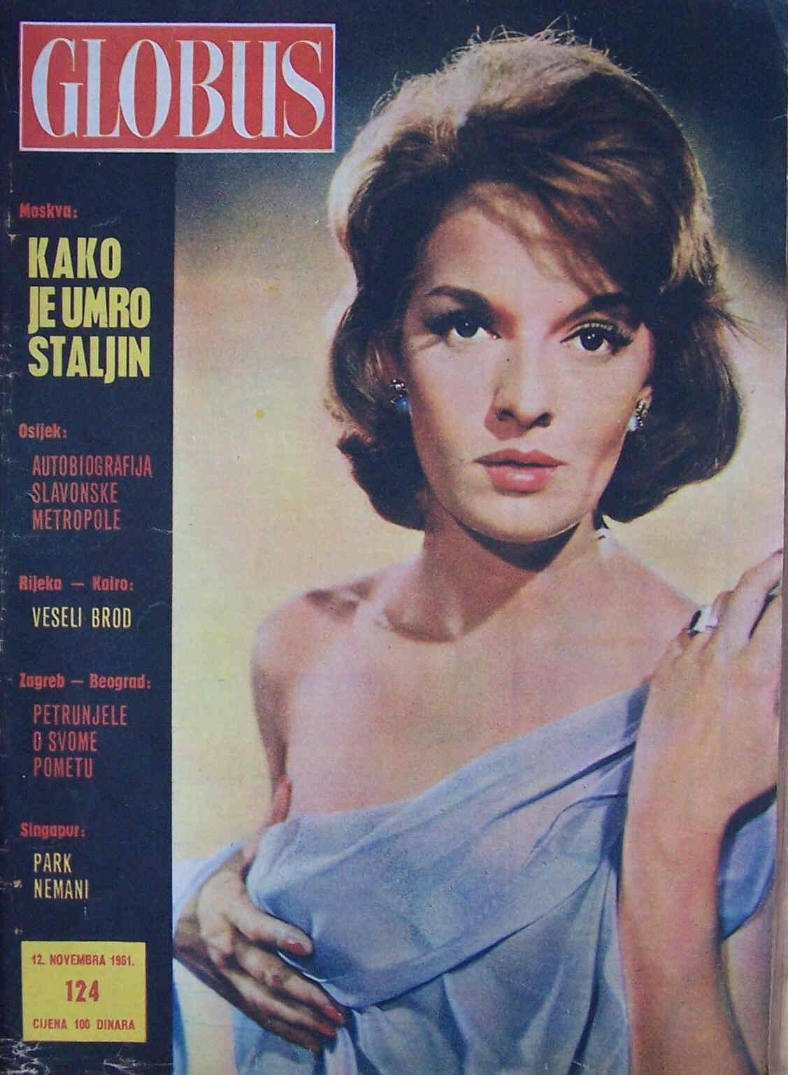 GLOBUS magazine side cover Issue 124 12 November 1961