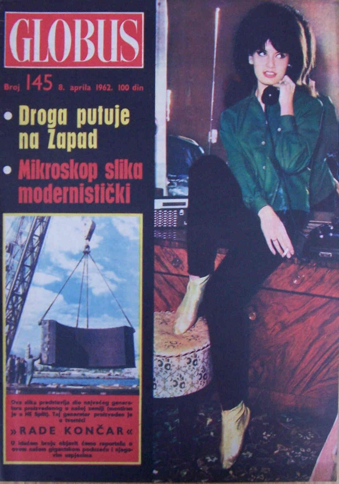 GLOBUS magazine side cover Issue 145 8 April 1962