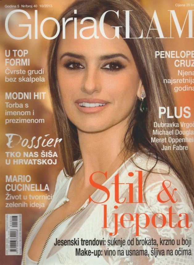 GLORIA GLAM magazine side cover Issue 40  October 2013