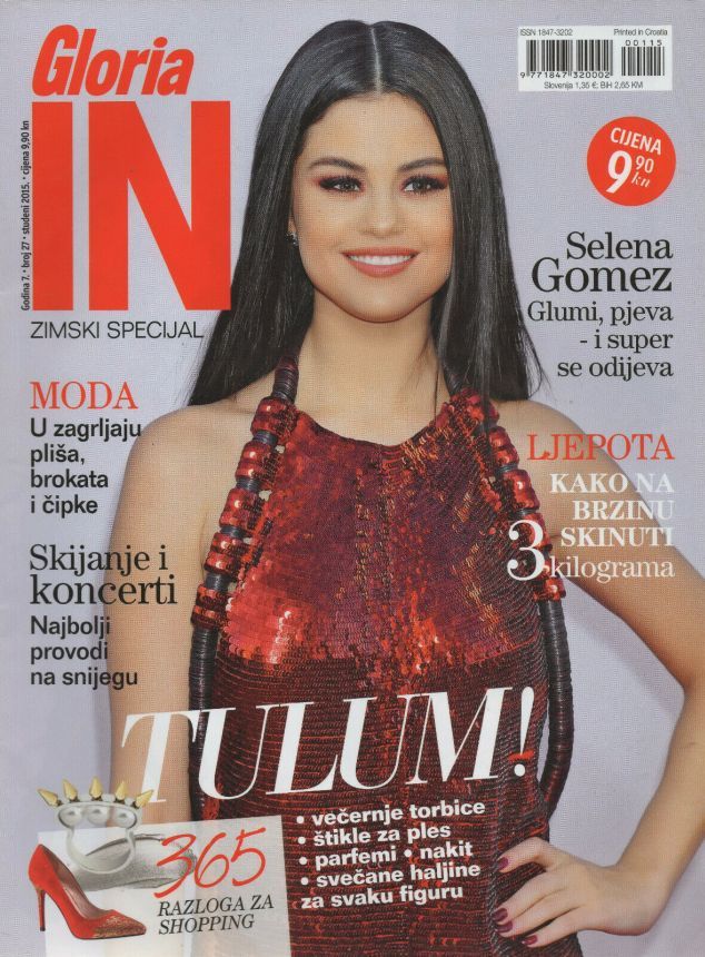 GLORIA IN magazine side cover Issue 27  November 2015