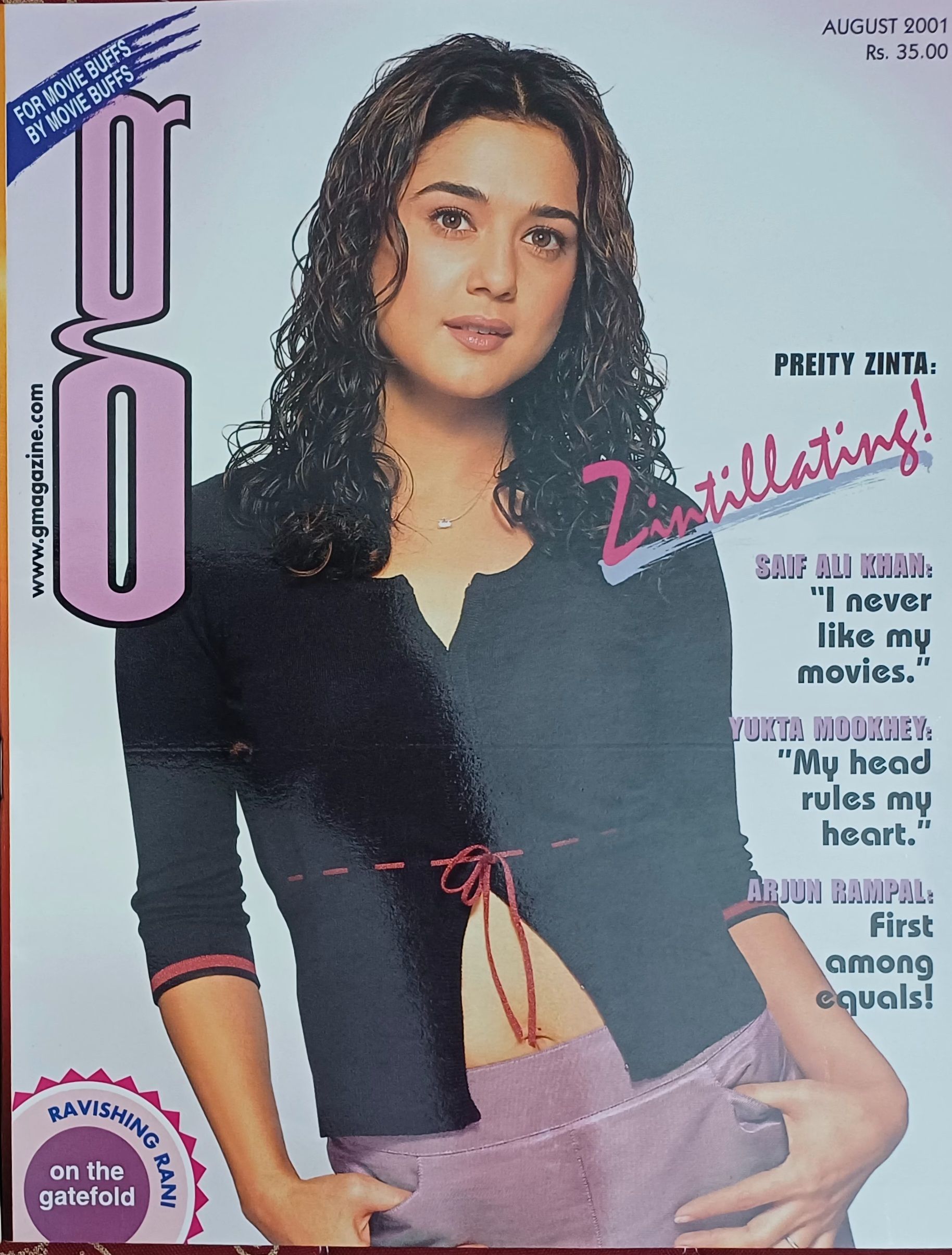 G MAGAZINE magazine cover  August 2001