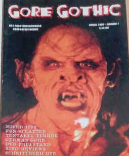 GORE GOTHIC magazine side cover Issue 7  January 2000