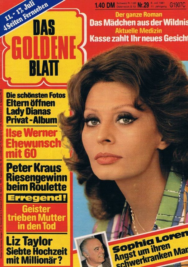 DAS GOLDENE BLATT magazine side cover Issue 29 8 July 1981