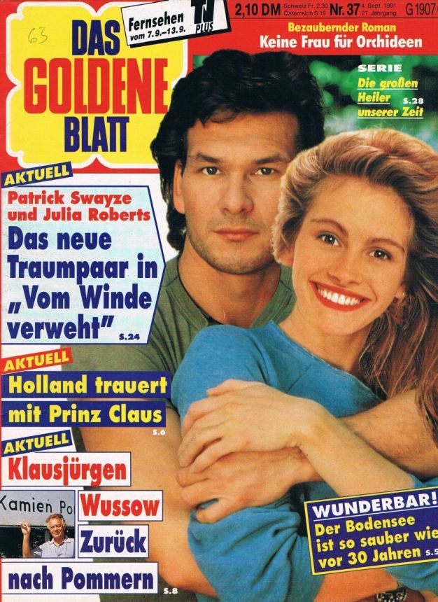 DAS GOLDENE BLATT magazine side cover Issue 37 4 September 1991