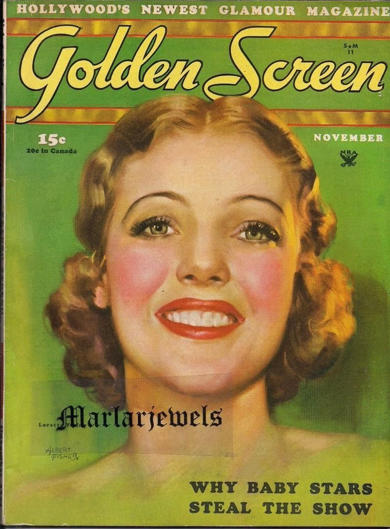 GOLDEN SCREEN magazine side cover  Vol 1 No  4  November 1934